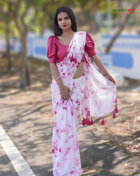 Anant White Saree