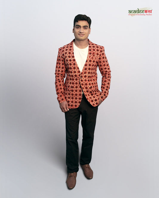 Brick red blazer