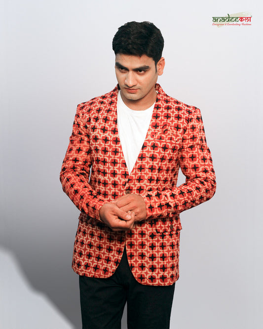 Brick red blazer