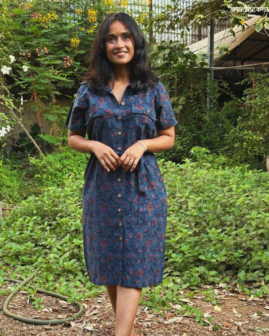 Celeste Indigo dress