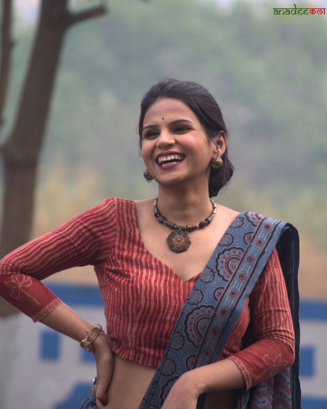 Ajrakh Galaxy Saree
