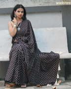 Stunning Rocks - Ajrakh Saree