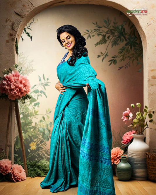 Ocean Mist Saree