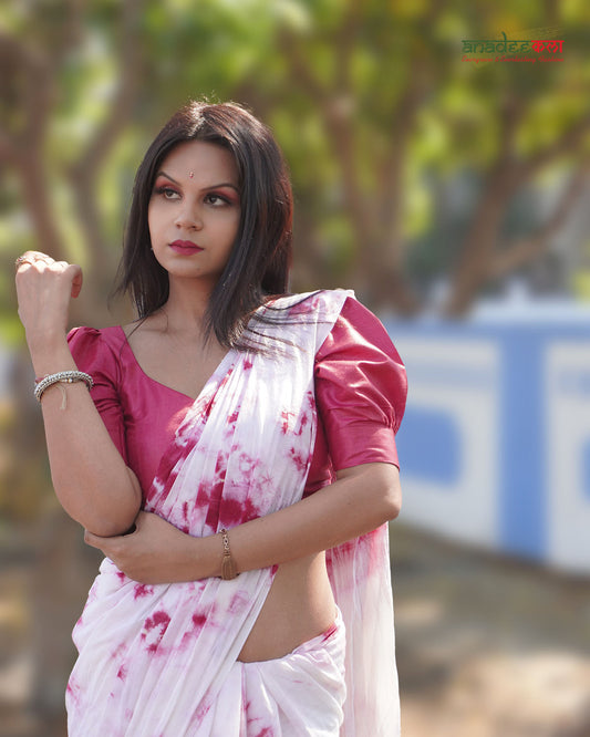 Anant White Saree