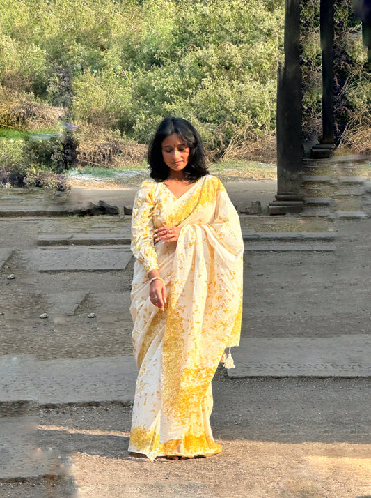 Golden Blush Organic Saree