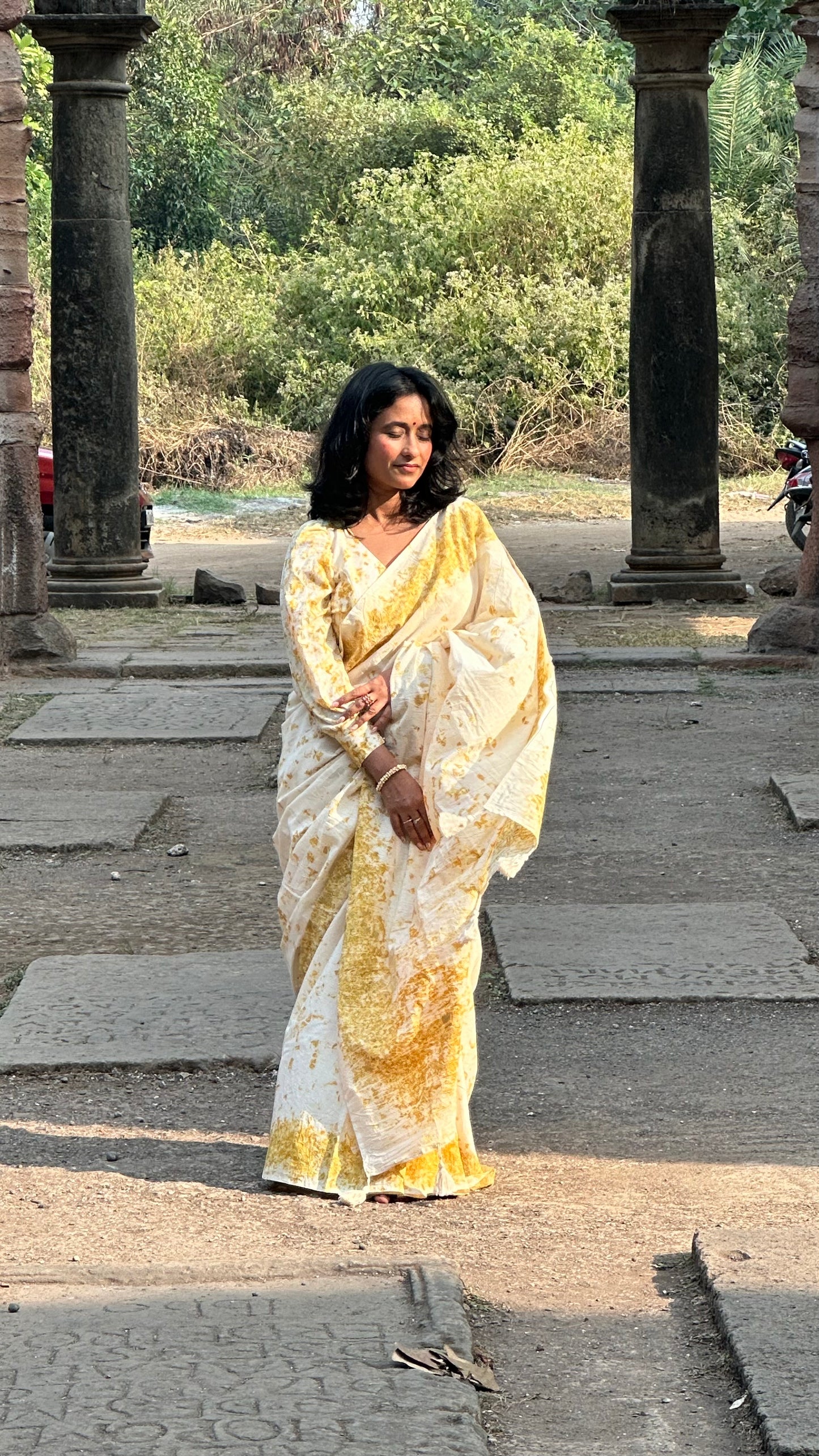 Golden Blush Organic Saree