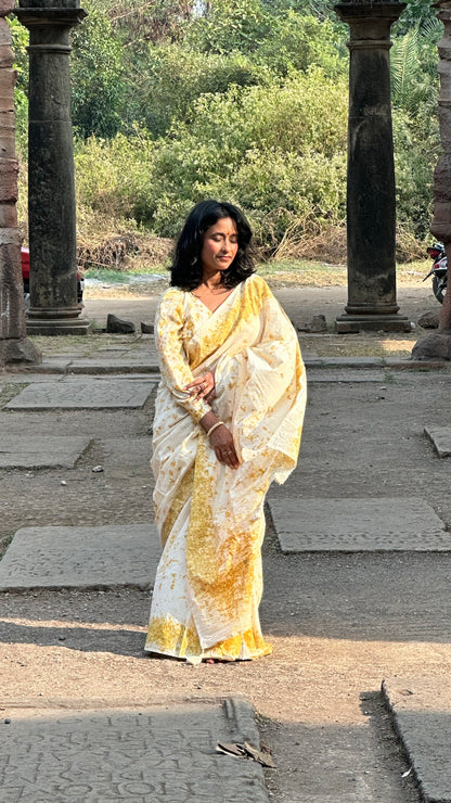 Golden Blush Organic Saree
