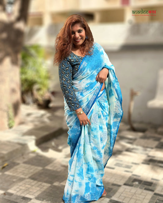 Dreamy Sky Saree