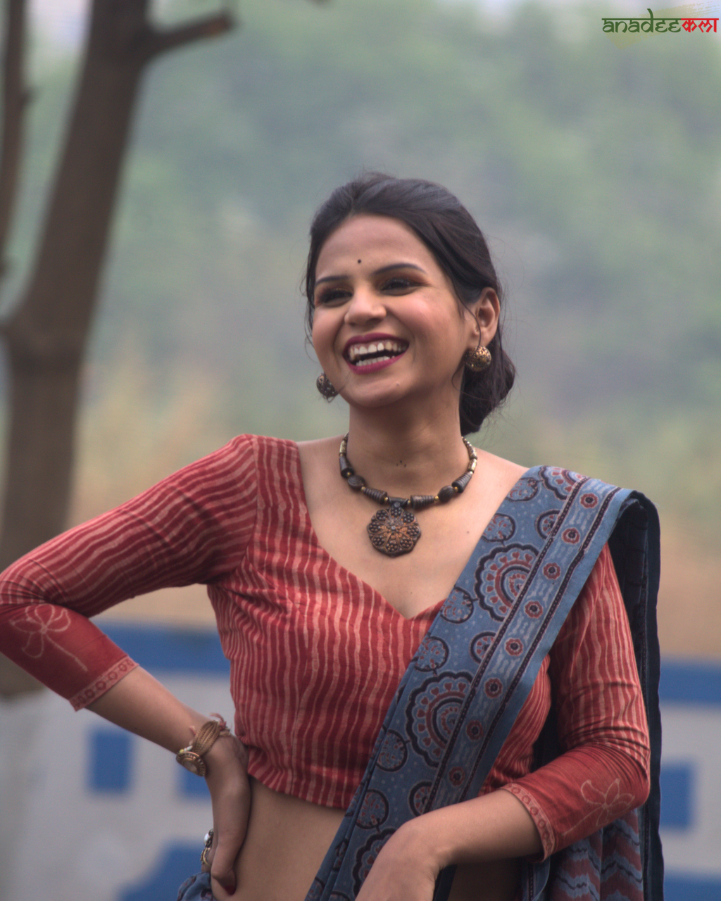 Ajrakh Galaxy Saree