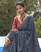 Ajrakh Galaxy Saree